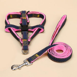 denim harness dog (all size)