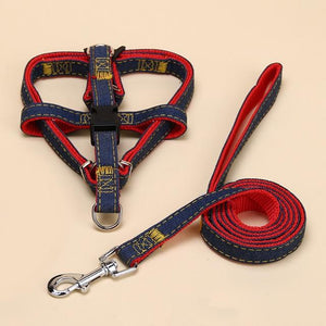 denim harness dog (all size)