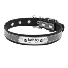 Load image into Gallery viewer, Custom (name + telephone) Reflective Dog Collar for Small Medium dogs