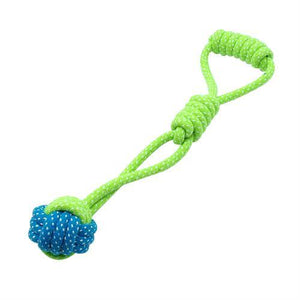 Various dog toys. Rope, ball, knot,  for chew, bite