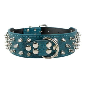 Leather Collar Spiked Studded for Medium & Large Dogs
