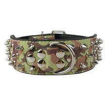 Load image into Gallery viewer, Leather Collar Spiked Studded for Medium &amp; Large Dogs